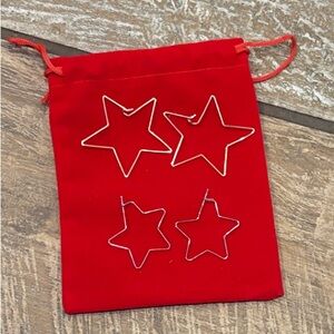 Gold and silver earring set